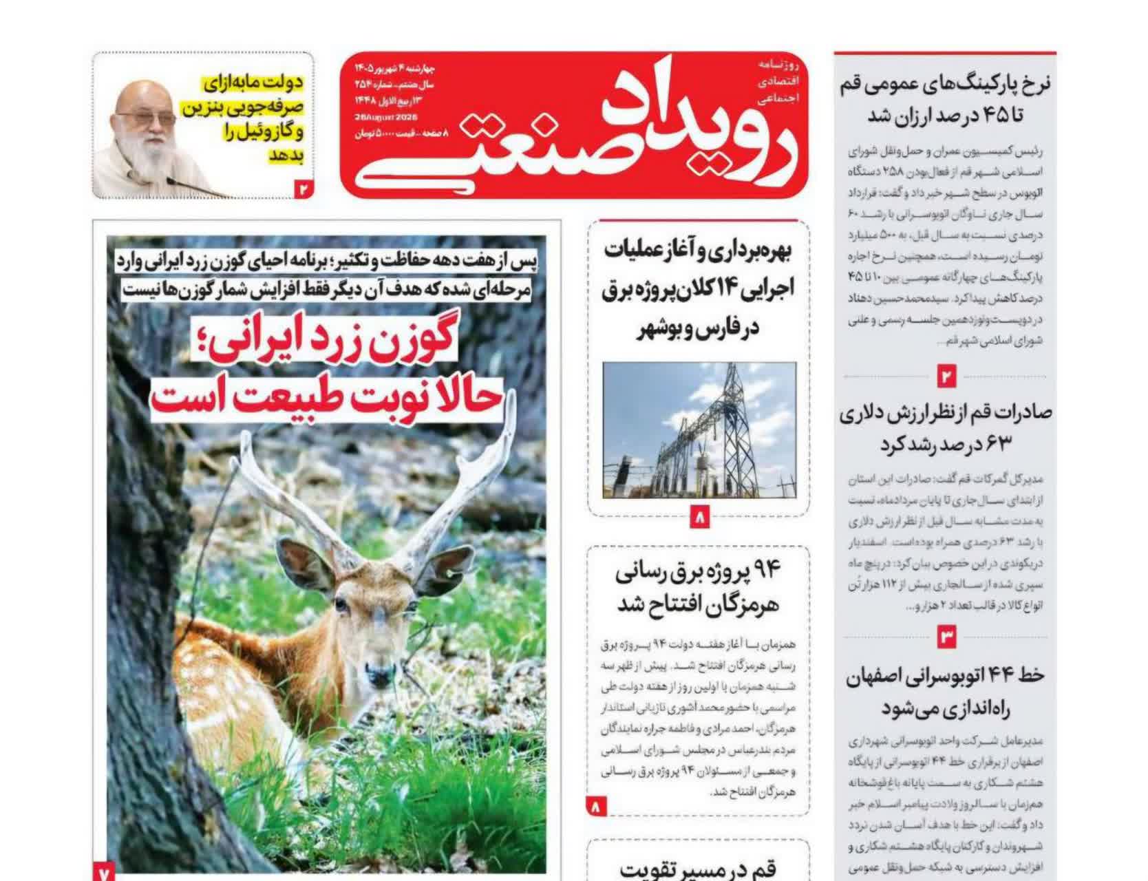 روزنامه رویداد صنعتی -شماره 254